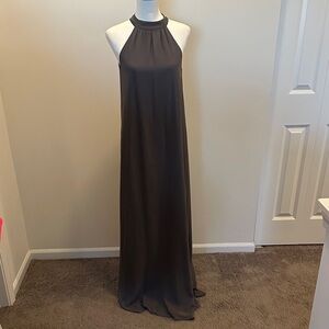 Ceremony by Joanna August Charcoal Halter Maxi Dress